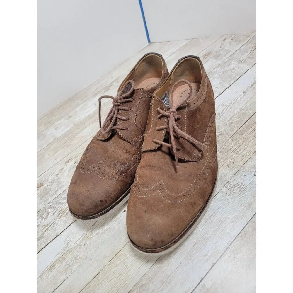 Collection By Clarks Soft Cushion‎ Brown Leather Mens Lace Oxford Dress Shoe 10